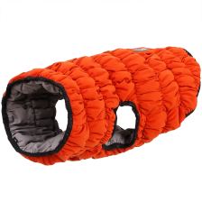 Elastic-detail quilted coat