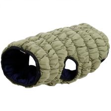 Elastic-detail quilted coat
