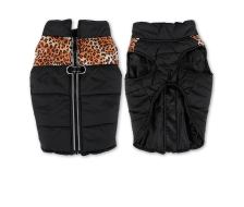 Back-zip high-neck coat