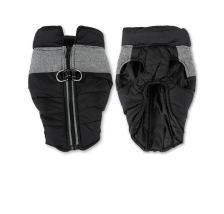 Back-zip high-neck coat