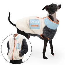 Colour-block long-sleeve coat