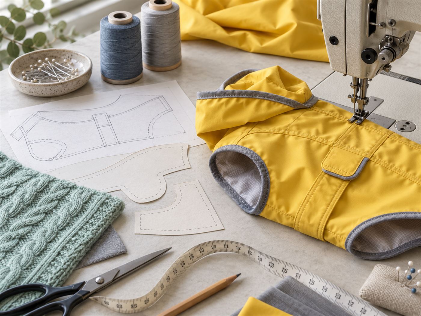 Dog apparel patterns, fabrics and sewing details
