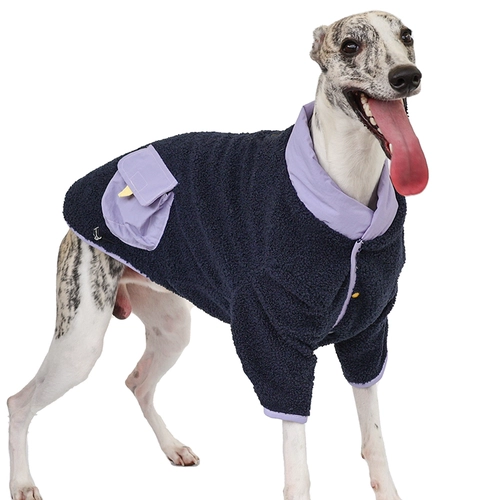 Side-pocket plush-style jacket